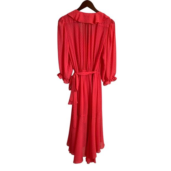 ICONS Objects of Devotion Cha Cha Wrap Dress Medium Pink NEW - Picture 4 of 7